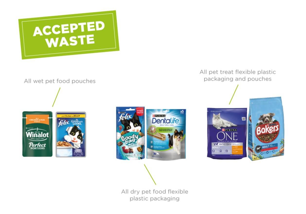 Felix cat food pouches sales recycling